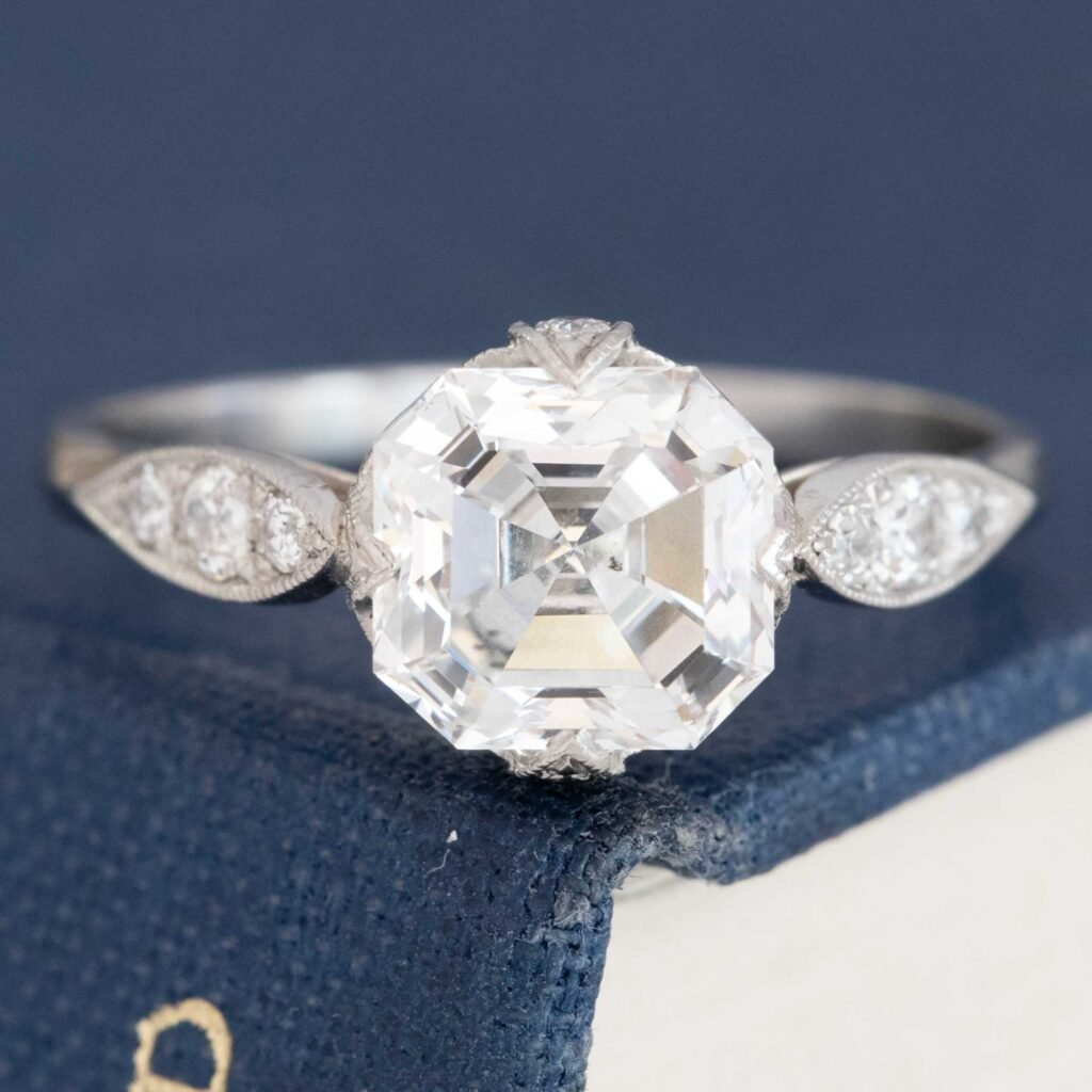 2.01ct Asscher Cut Diamond Solitaire, GIA