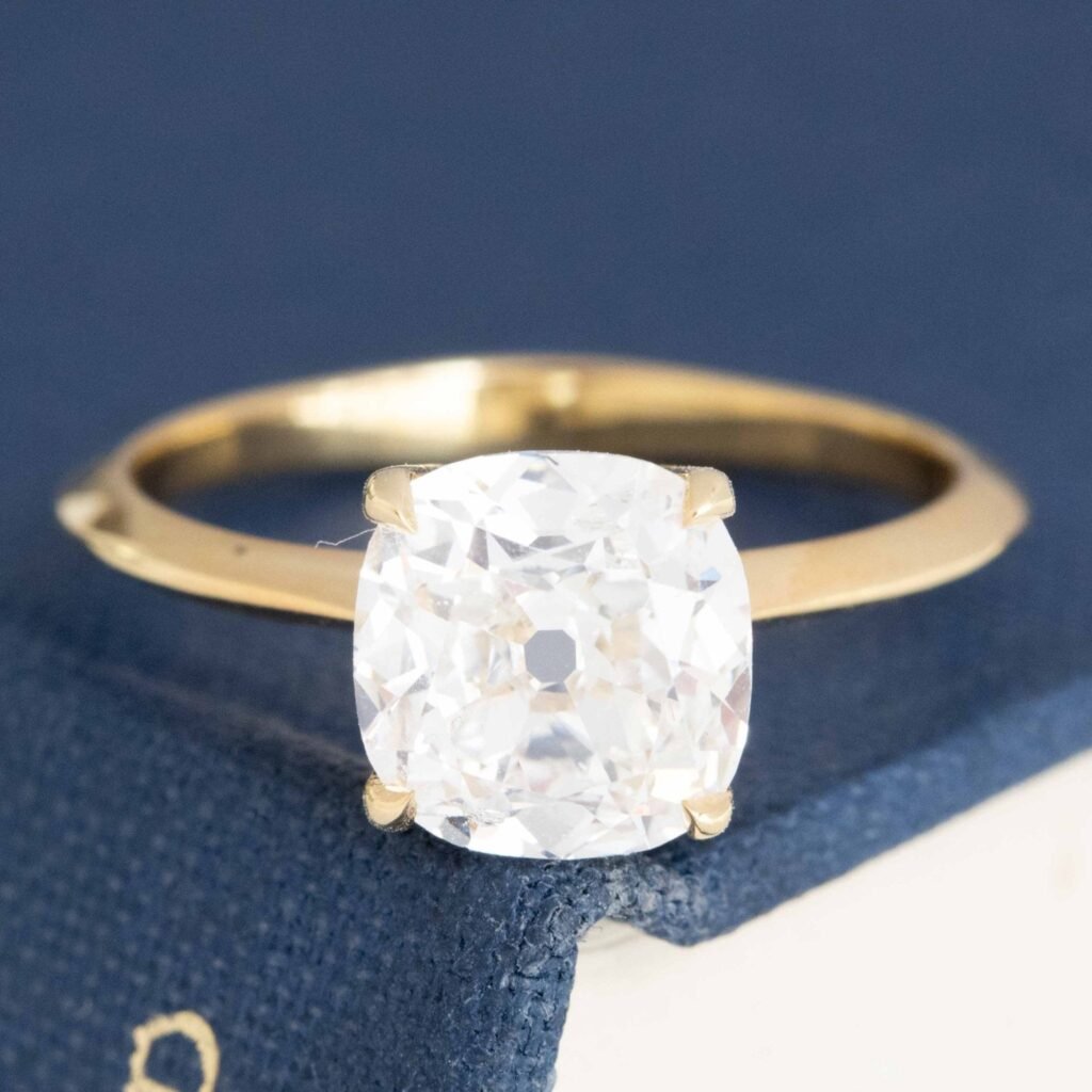 2.02ct Old Mine Cut Diamond Solitaire, GIA