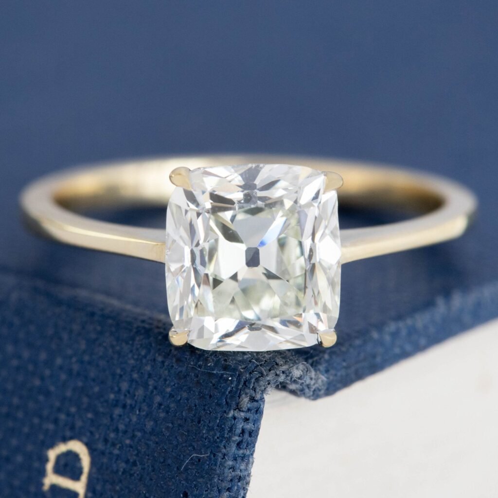 2.03ct Cushion Cut Diamond Solitaire, GIA