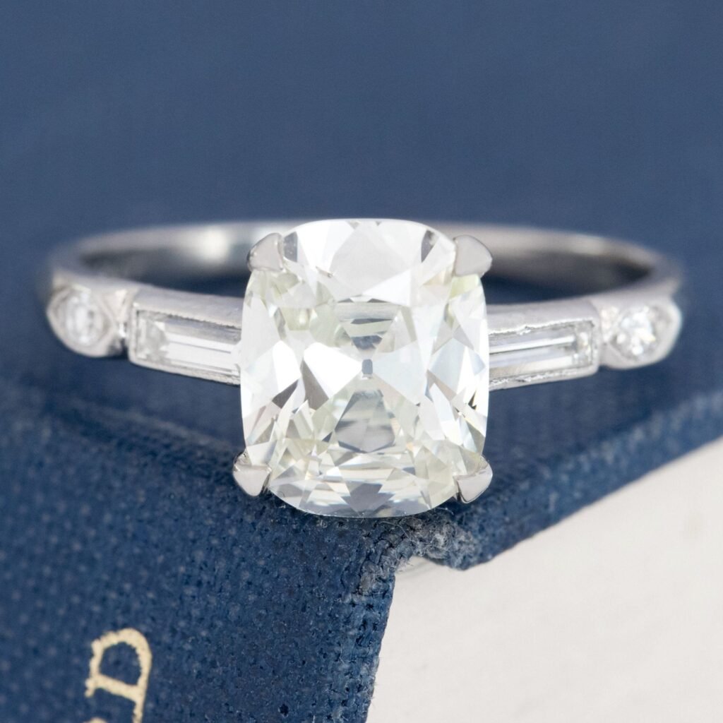 2.03ct Old Mine Cut Diamond Solitaire, GIA