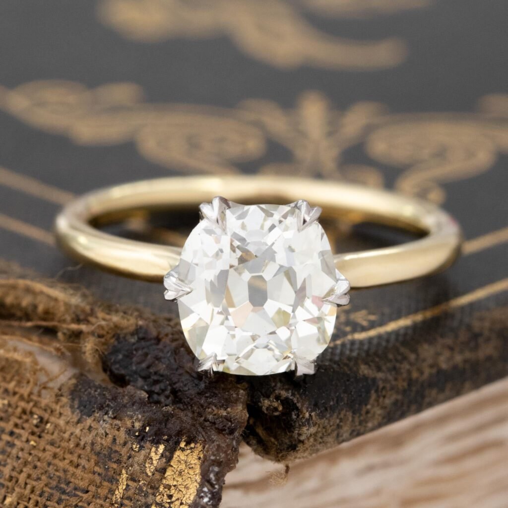 2.05ct Old Mine Cut Diamond Solitaire