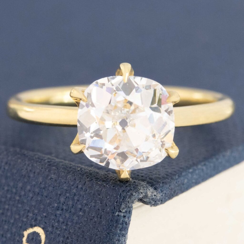 2.06ct Old Mine Cut Diamond Solitaire, GIA