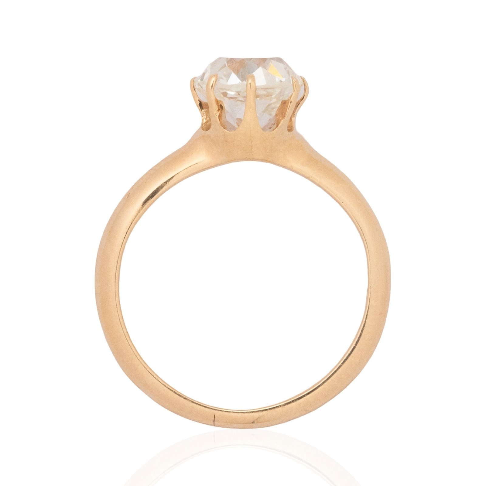 2.08ct Vintage Old Mine Cut Diamond Solitaire - Image 5