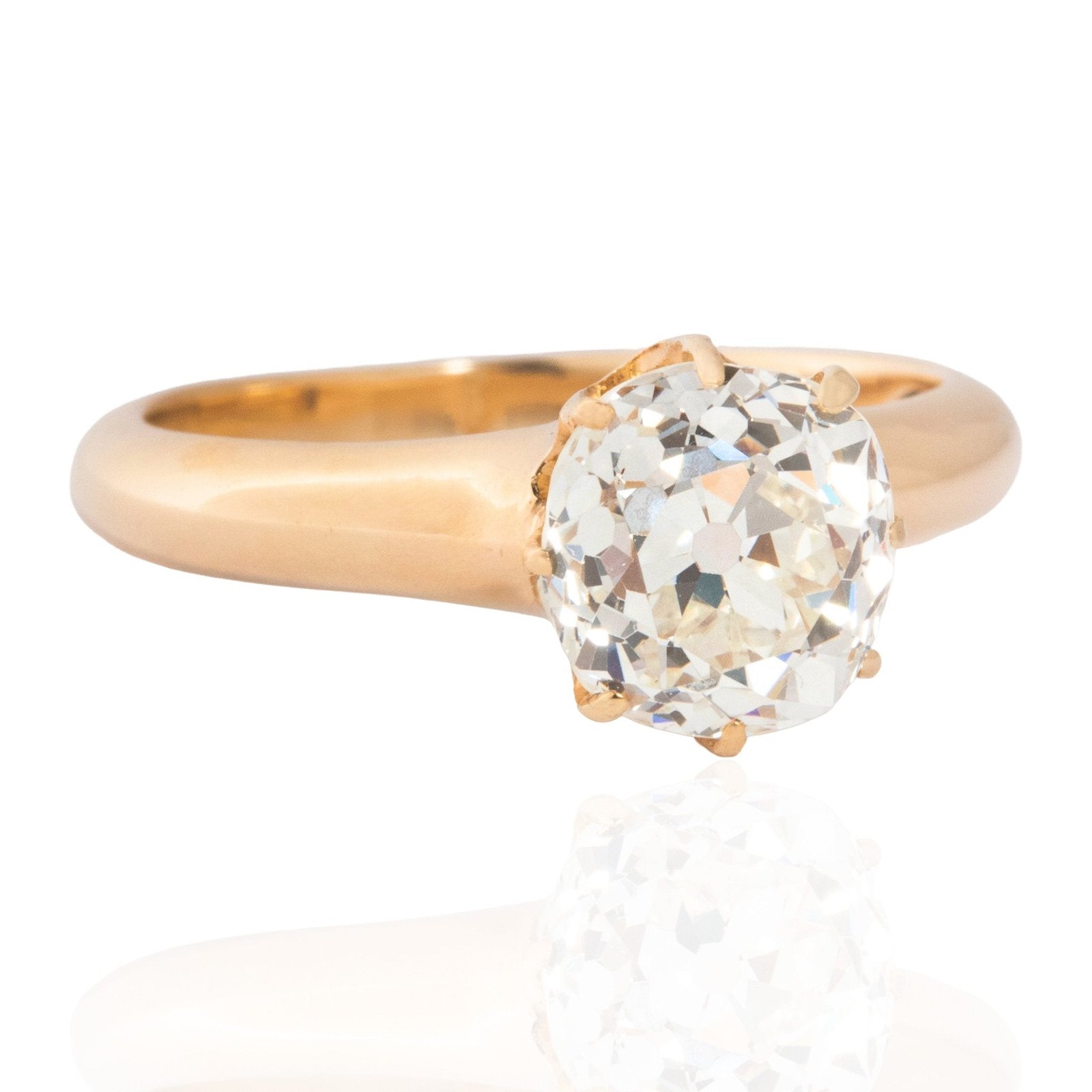 2.08ct Vintage Old Mine Cut Diamond Solitaire - Image 3