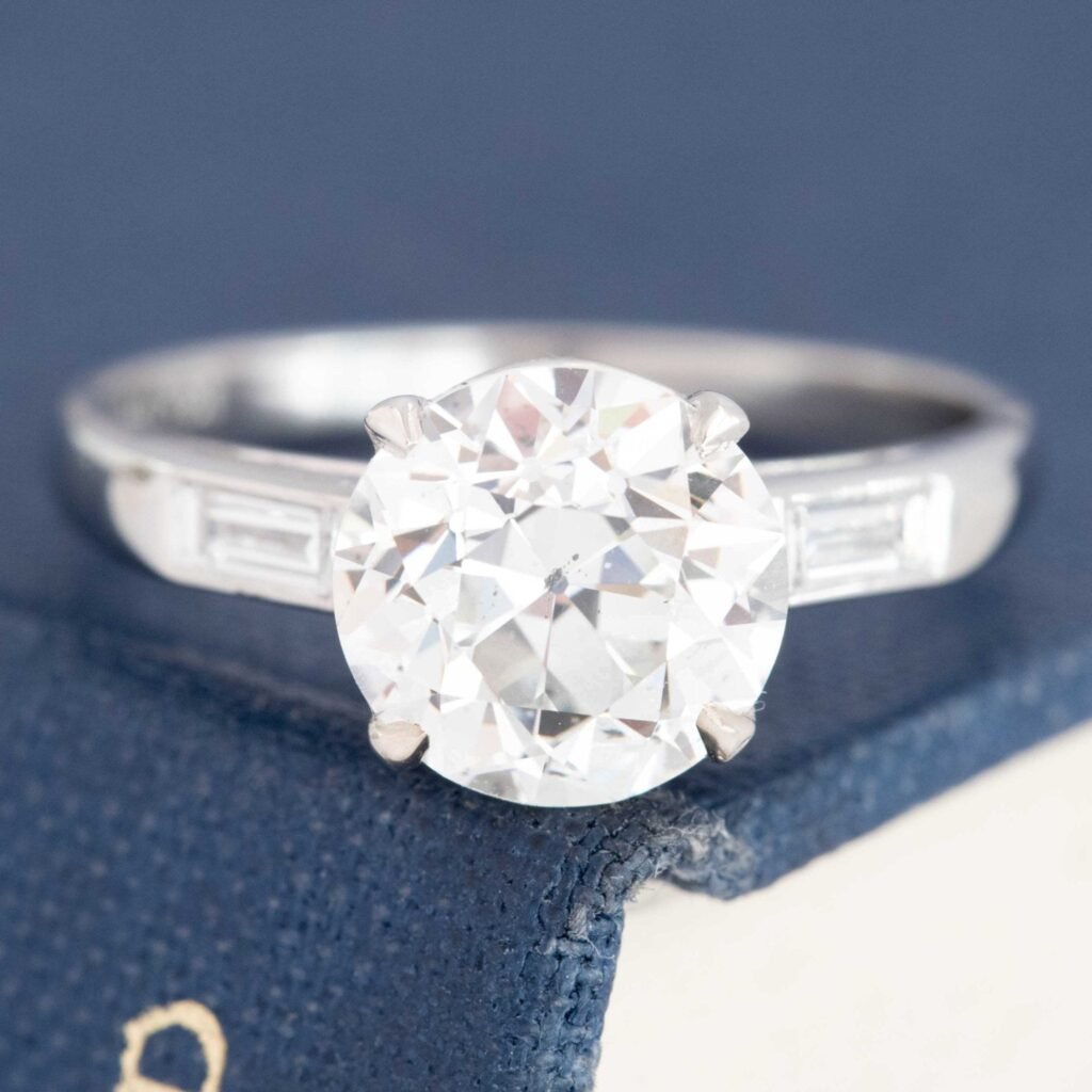 2.15ct Old European Cut Diamond Ring, GIA