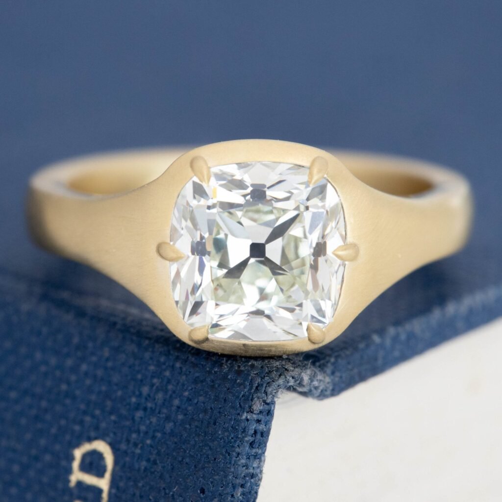 2.28ct Cushion Cut Diamond Solitaire, GIA