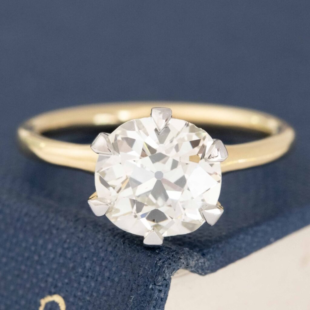 2.28ct Old Mine Cut Diamond Solitaire, GIA