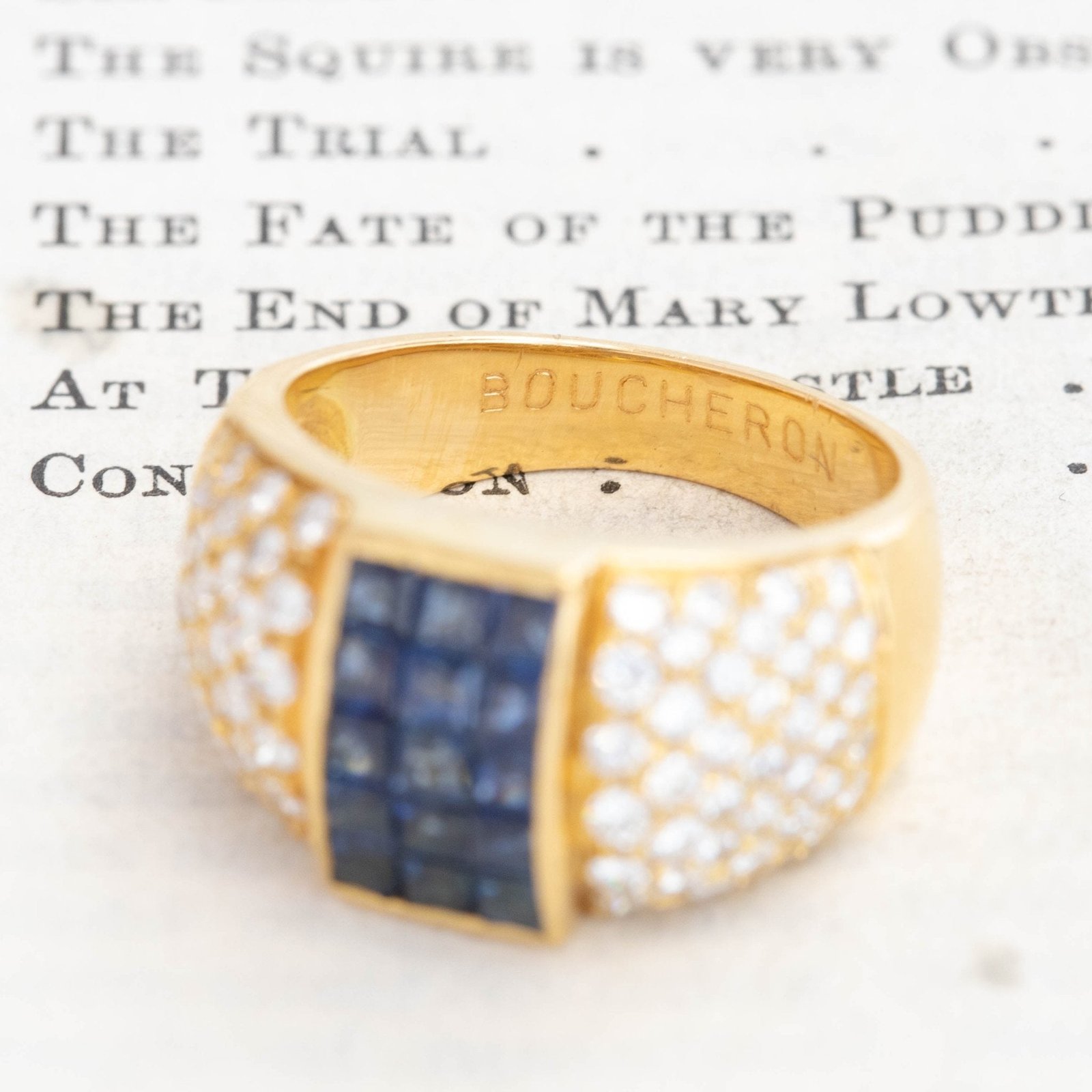 2.35ctw Diamond & Sapphire Cluster Ring, by Boucheron - Image 6