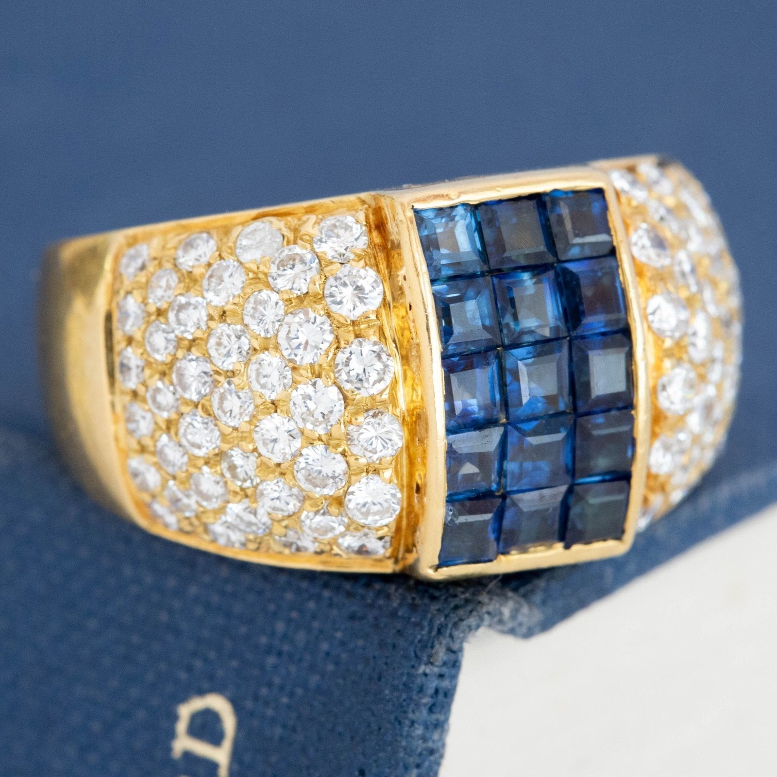 2.35ctw Diamond & Sapphire Cluster Ring, by Boucheron - Image 3