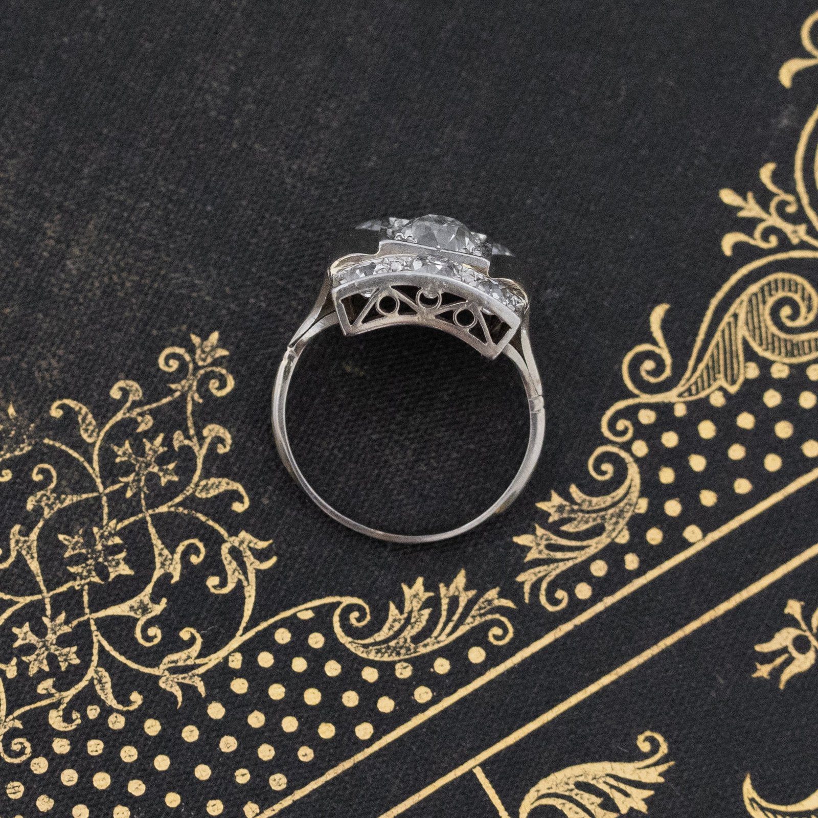 2.39ctw Antique Old Mine Cut Diamond Cluster Ring - Image 6