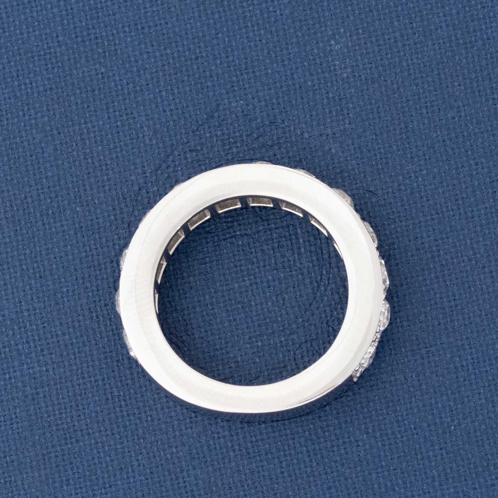 2.44ctw Old European Cut Diamond Half-Eternity Band - Image 5