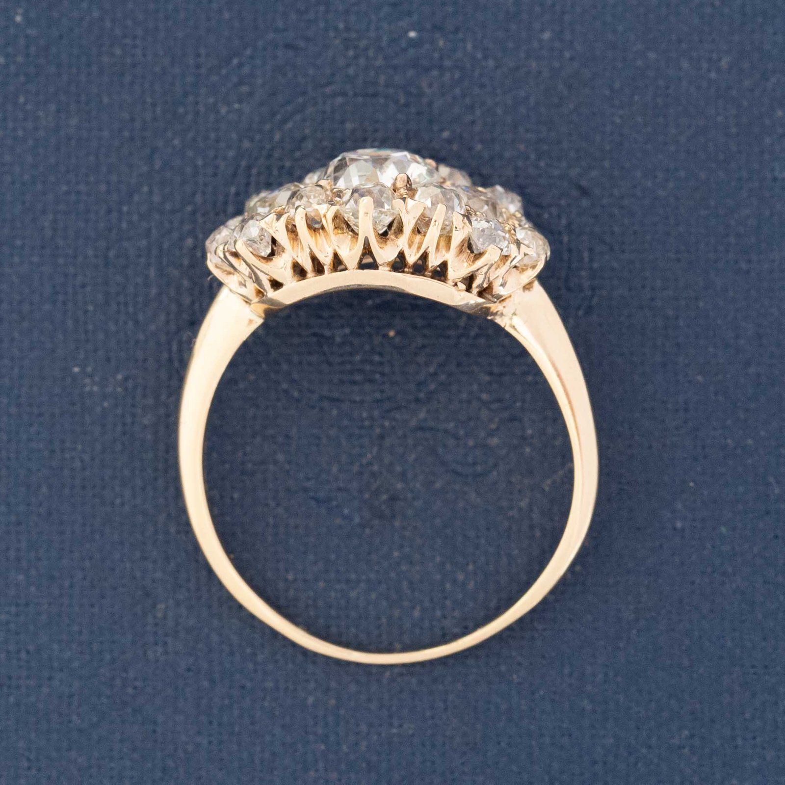 2.50ctw Old Mine Cut Diamond Cluster Ring, GIA - Image 5