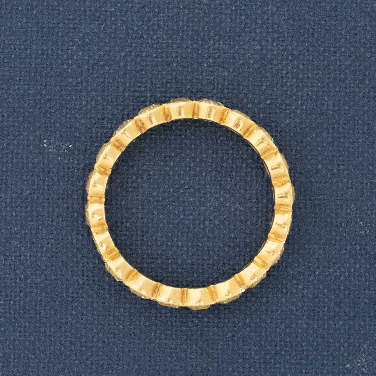 2.52ctw Old European Cut Diamond Half Bezel Eternity Band - Image 5