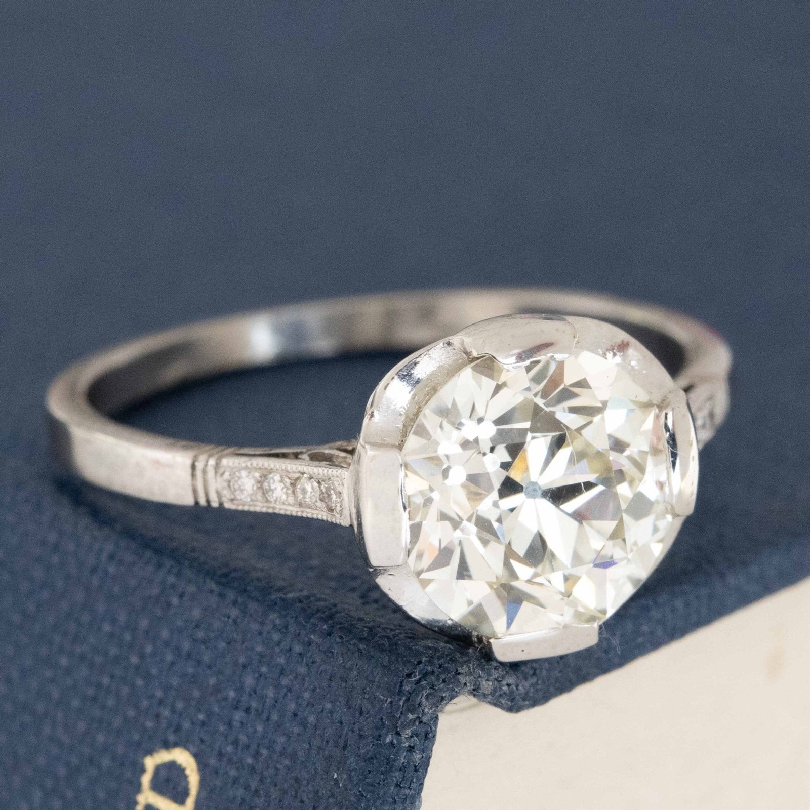2.59ct Old European Cut Diamond Solitaire, French - Image 3