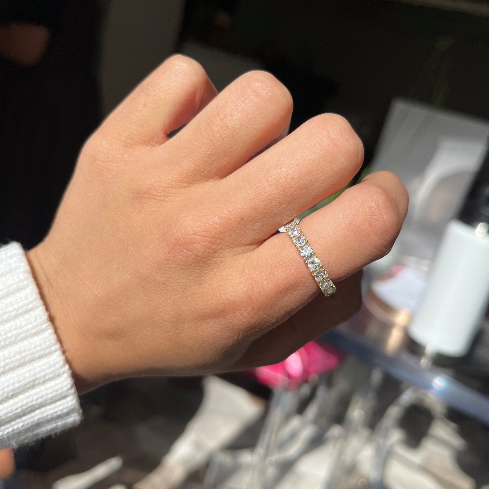 2.71ctw Old European Cut Diamond Eternity Band - Image 2