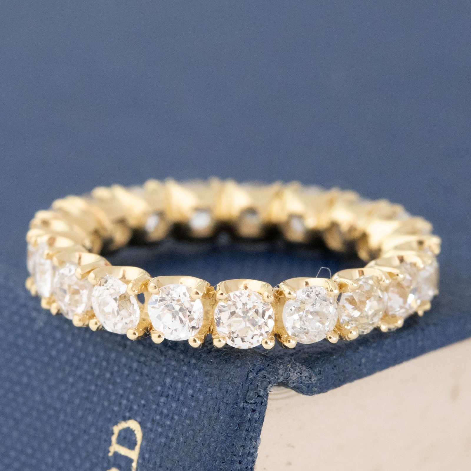 2.71ctw Old European Cut Diamond Eternity Band - Image 4