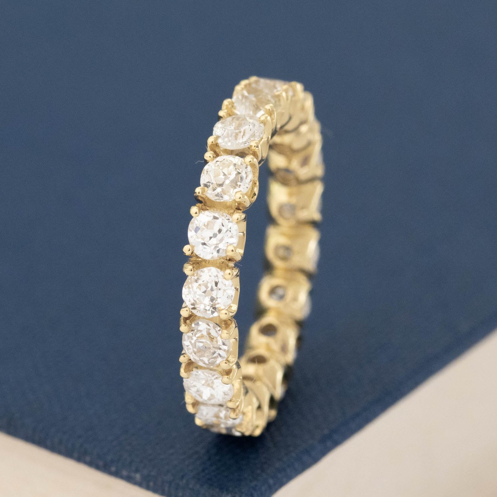 2.71ctw Old European Cut Diamond Eternity Band
