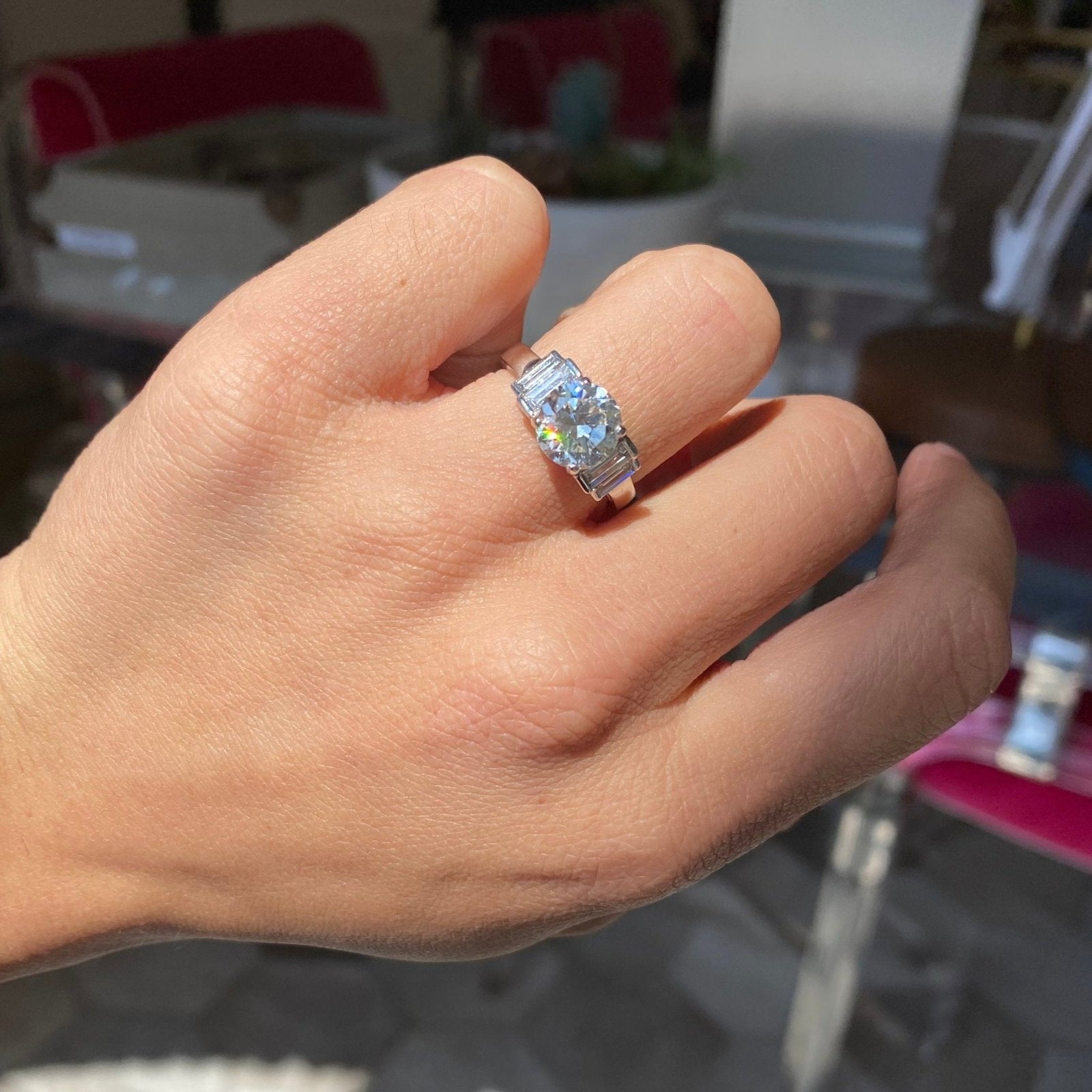 2.85ctw Transitional Cut Diamond Solitaire - Image 2