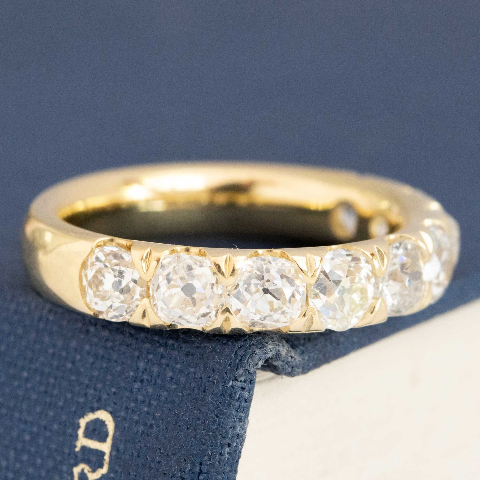 2.86ctw Old European Cut Diamond Half-Eternity Band - Image 3