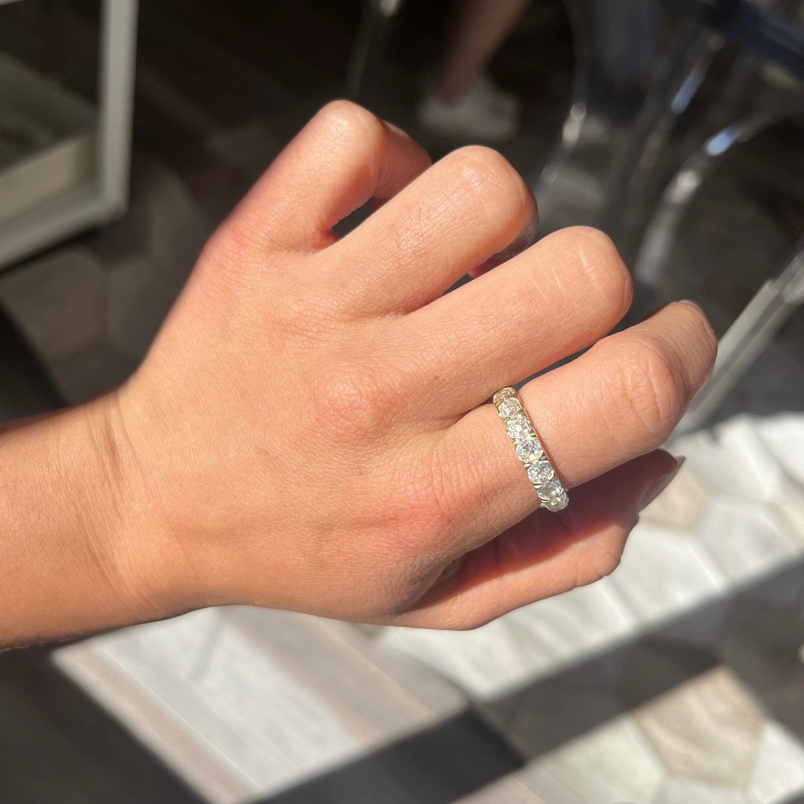 2.86ctw Old European Cut Diamond Half-Eternity Band - Image 2