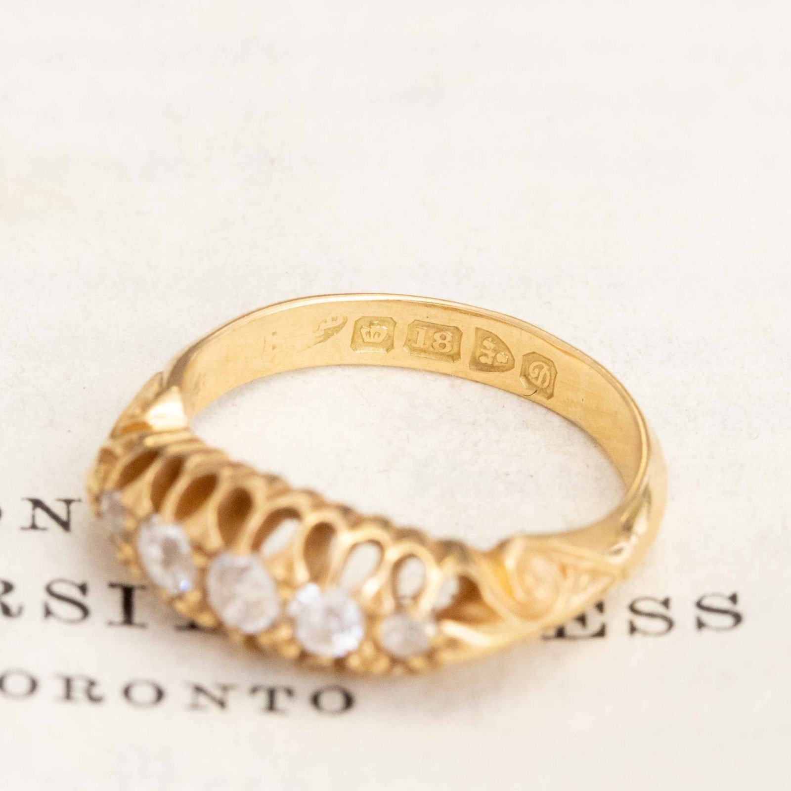 .29ctw Victorian Old European Cut Diamond Band - Image 5