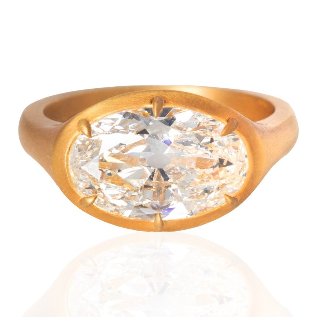 3.05ct Oval Cut Diamond Collet Solitaire, GIA