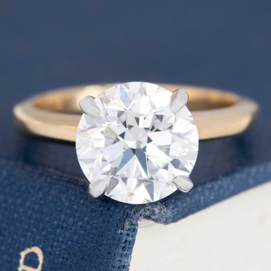3.01ct Round Brilliant Cut Diamond Solitaire, GIA