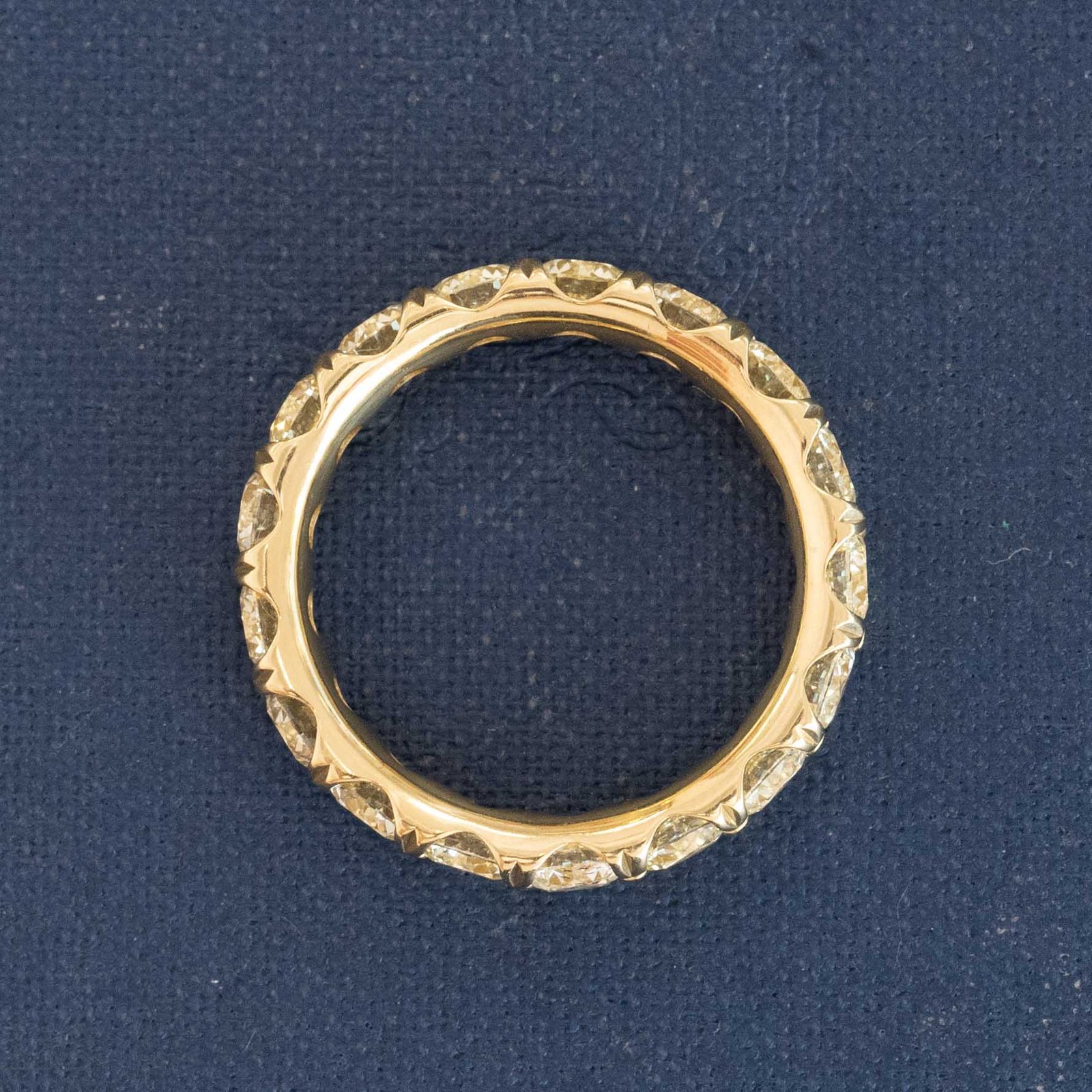 3.17ctw Old European Cut Diamond Eternity Band - Image 4