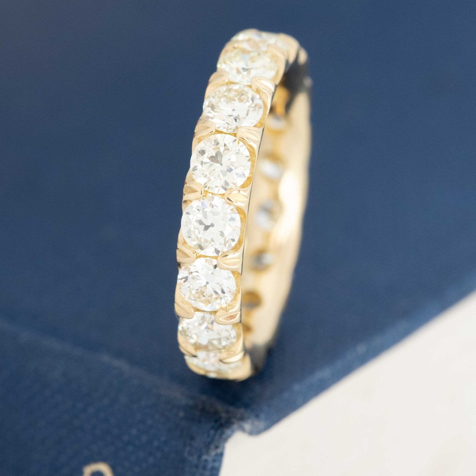 3.17ctw Old European Cut Diamond Eternity Band - Image 3