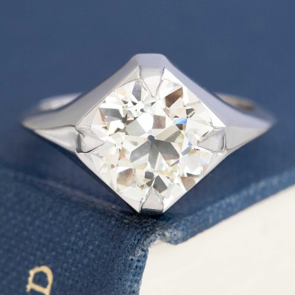 3.21ct Old European Cut Diamond Solitaire, GIA