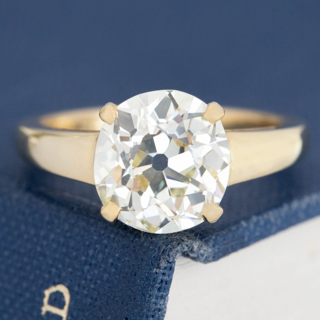 3.22ct Old Mine Cut Diamond Solitaire, GIA