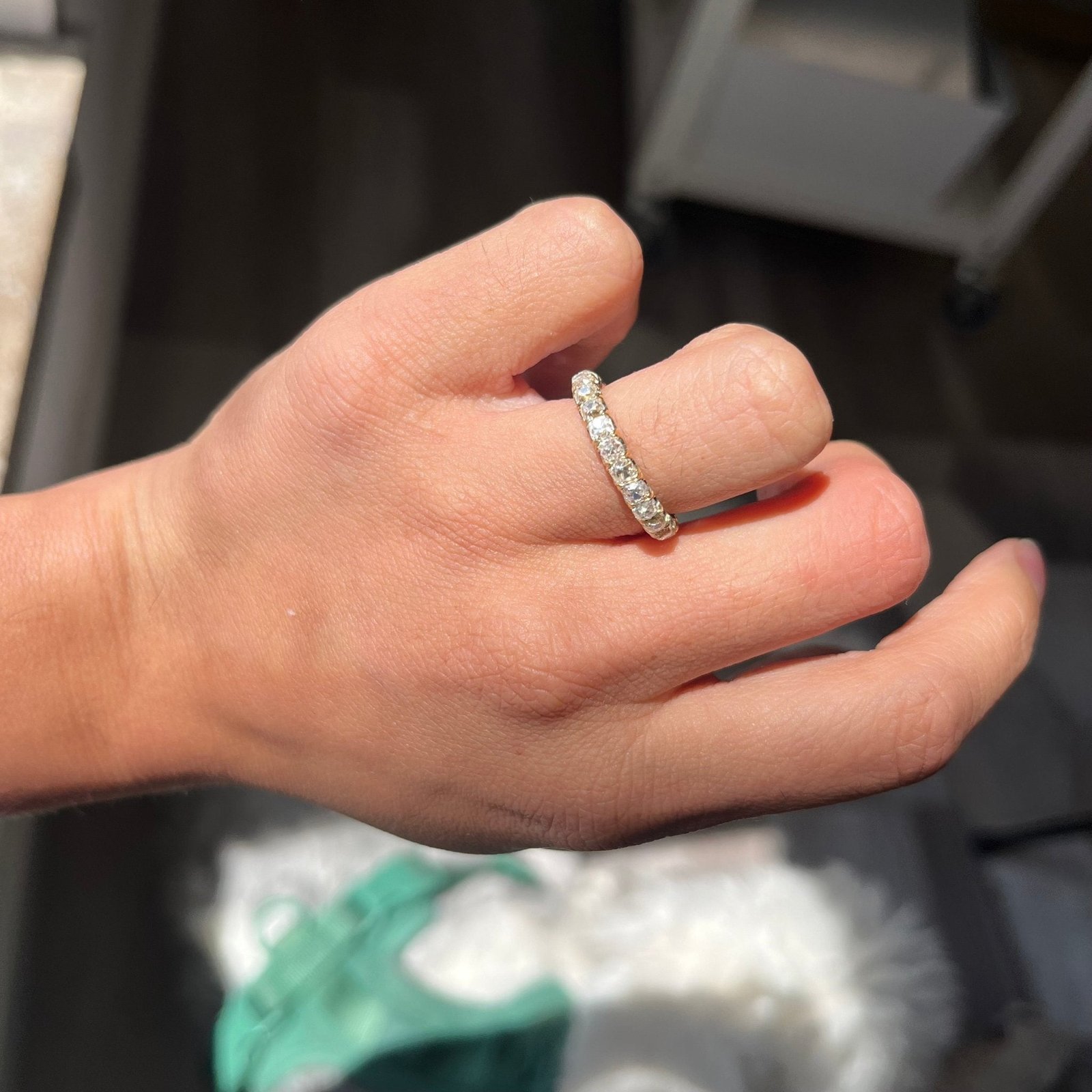 3.30ctw Old Mine Cut Diamond Eternity Band - Image 2