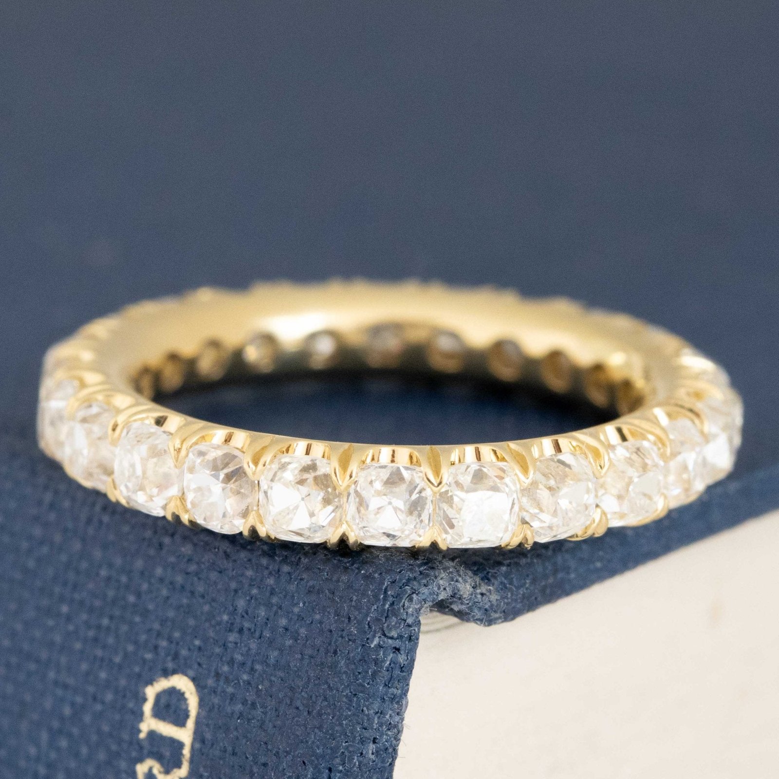 3.30ctw Old Mine Cut Diamond Eternity Band