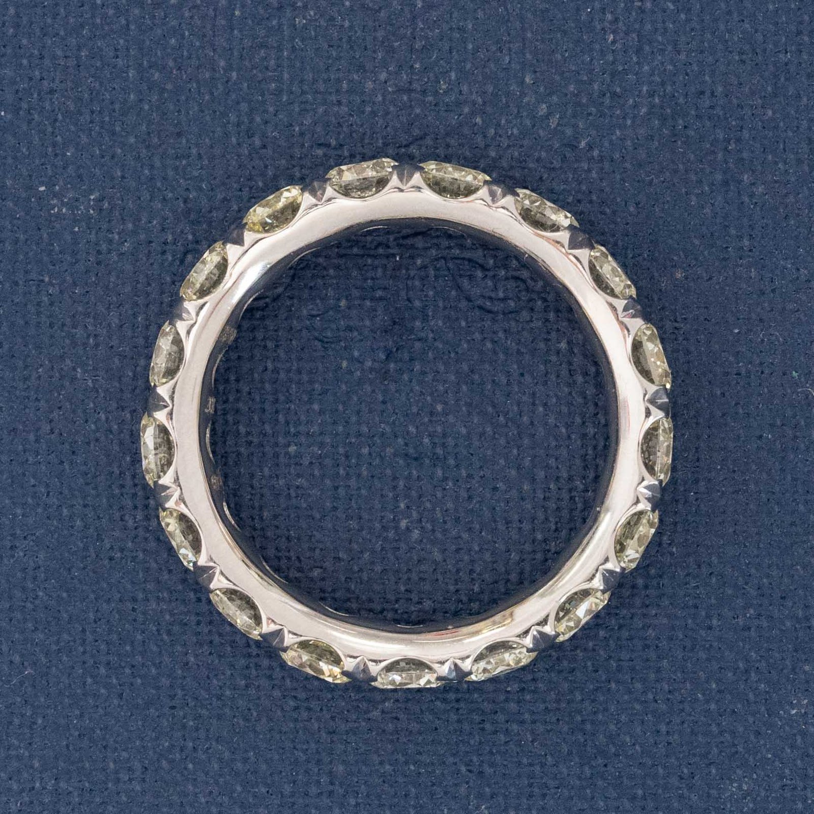 3.44ctw Old European Cut Diamond Eternity Band - Image 4