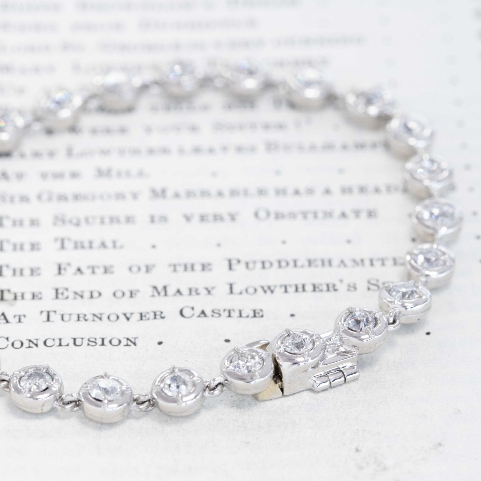3.51ctw Old European Cut Diamond Collet Tennis Bracelet - Image 3
