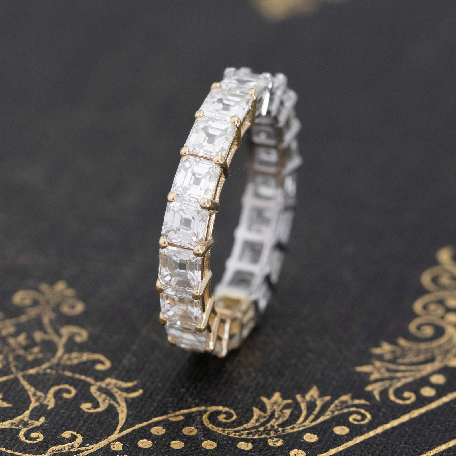 3.88ctw Asscher Cut Diamond Yin-Yang Eternity Band - Image 4