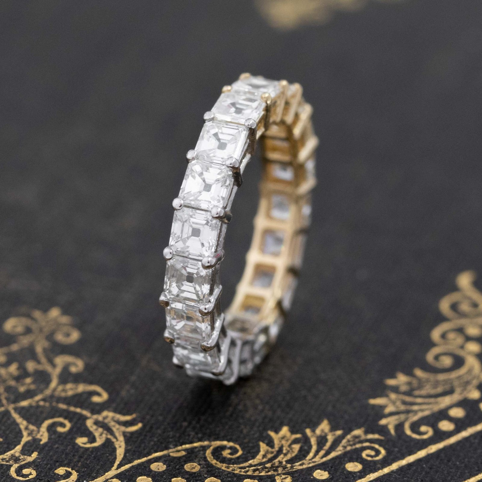 3.88ctw Asscher Cut Diamond Yin-Yang Eternity Band - Image 6