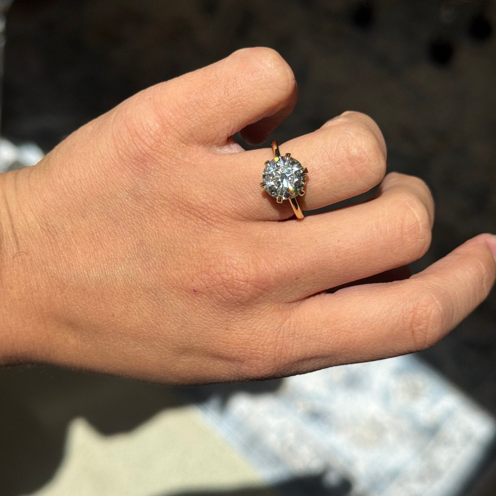 4.08ct Transitional Cut Diamond Solitaire, GIA - Image 2
