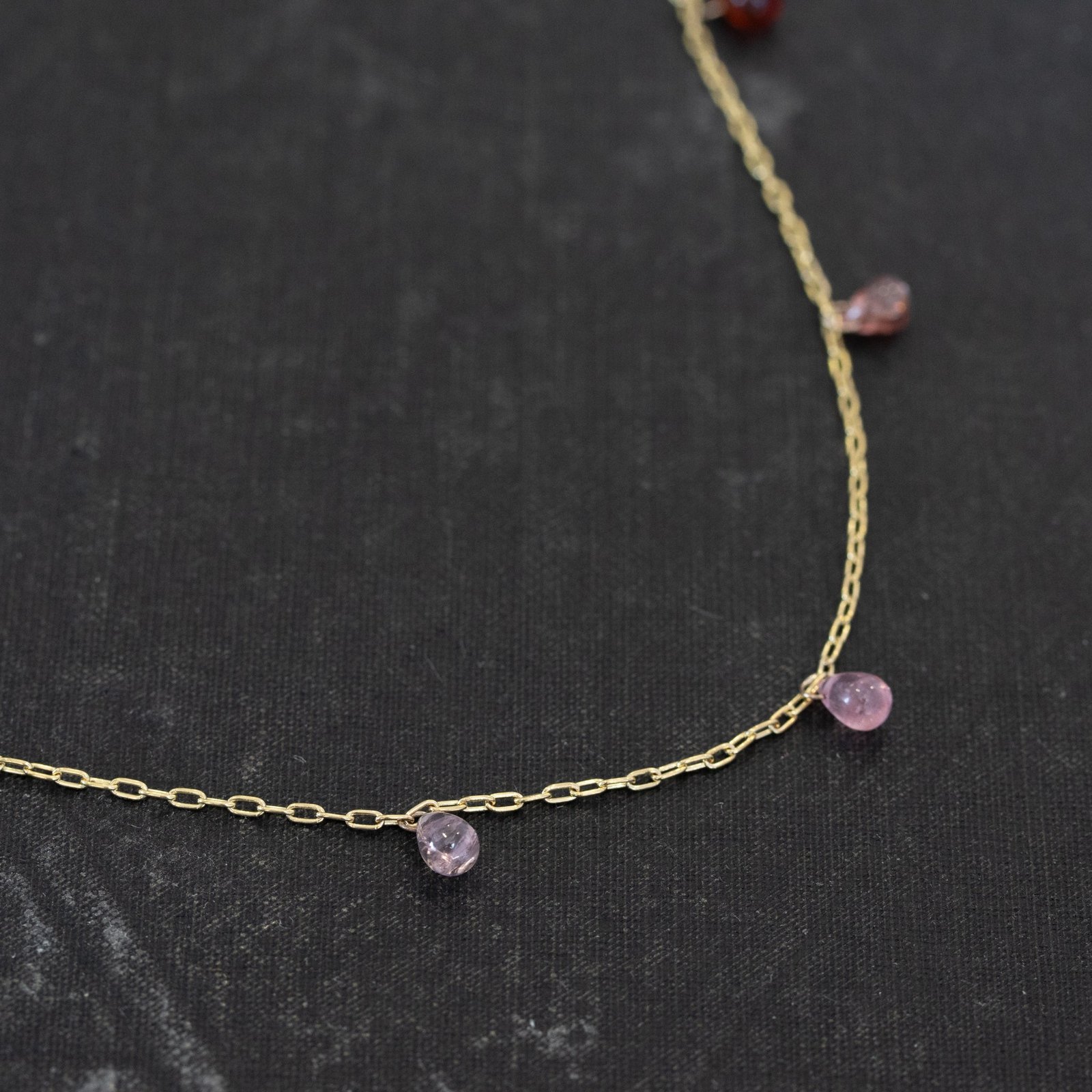 4.01ctw Pink Spinel Ombre Station Necklace - Image 4