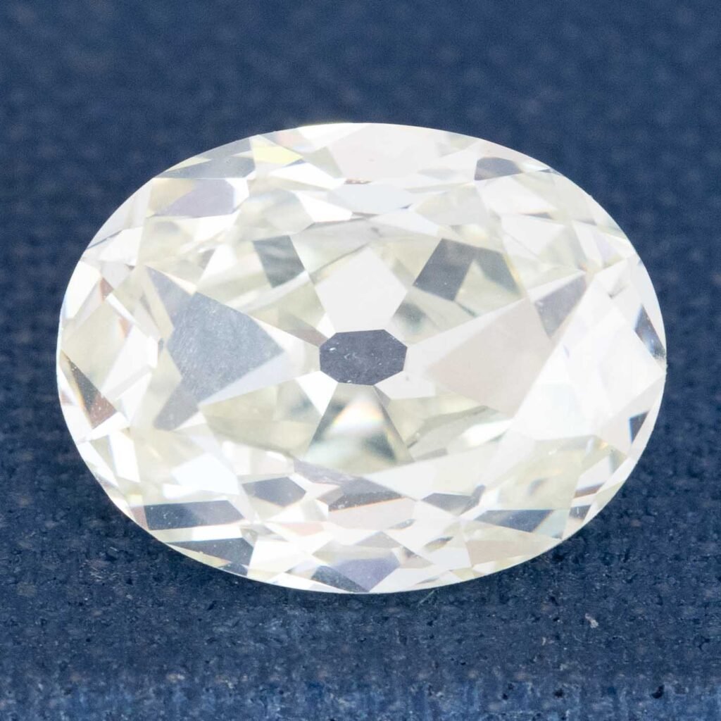 4.02ct Oval Old Mine Cut Diamond, GIA M VS2