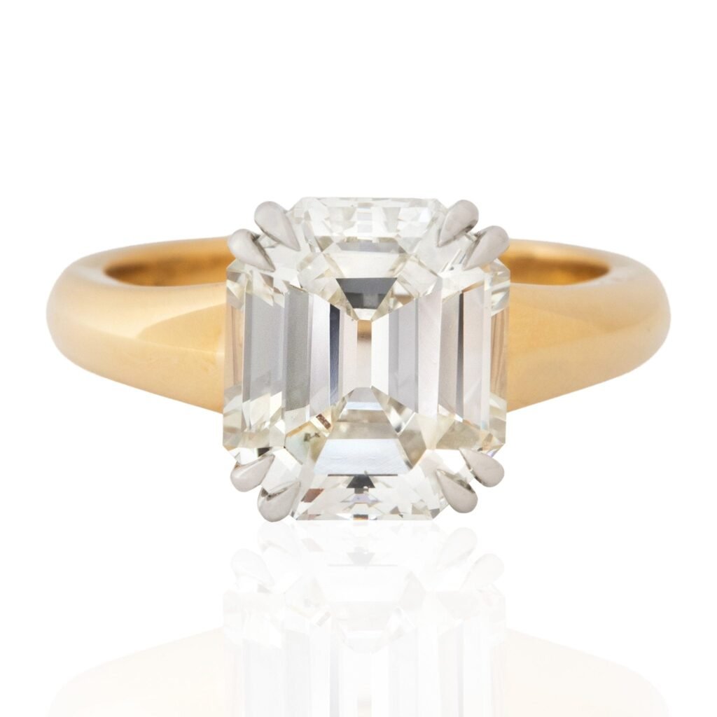 4.06ct Emerald Cut Diamond Solitaire, GIA
