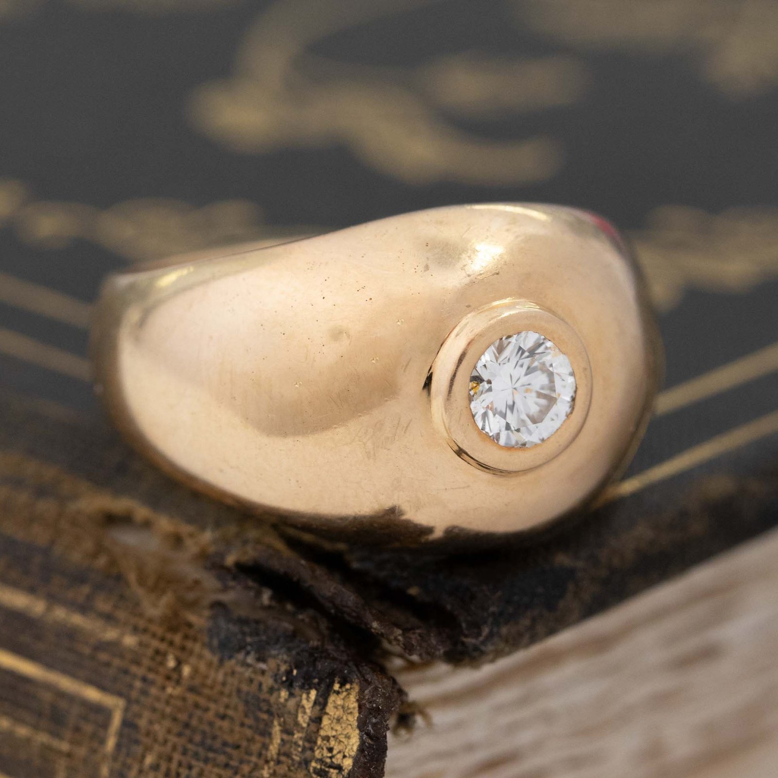 .45ct Round Brilliant Cut Diamond Dome Ring, French - Image 3