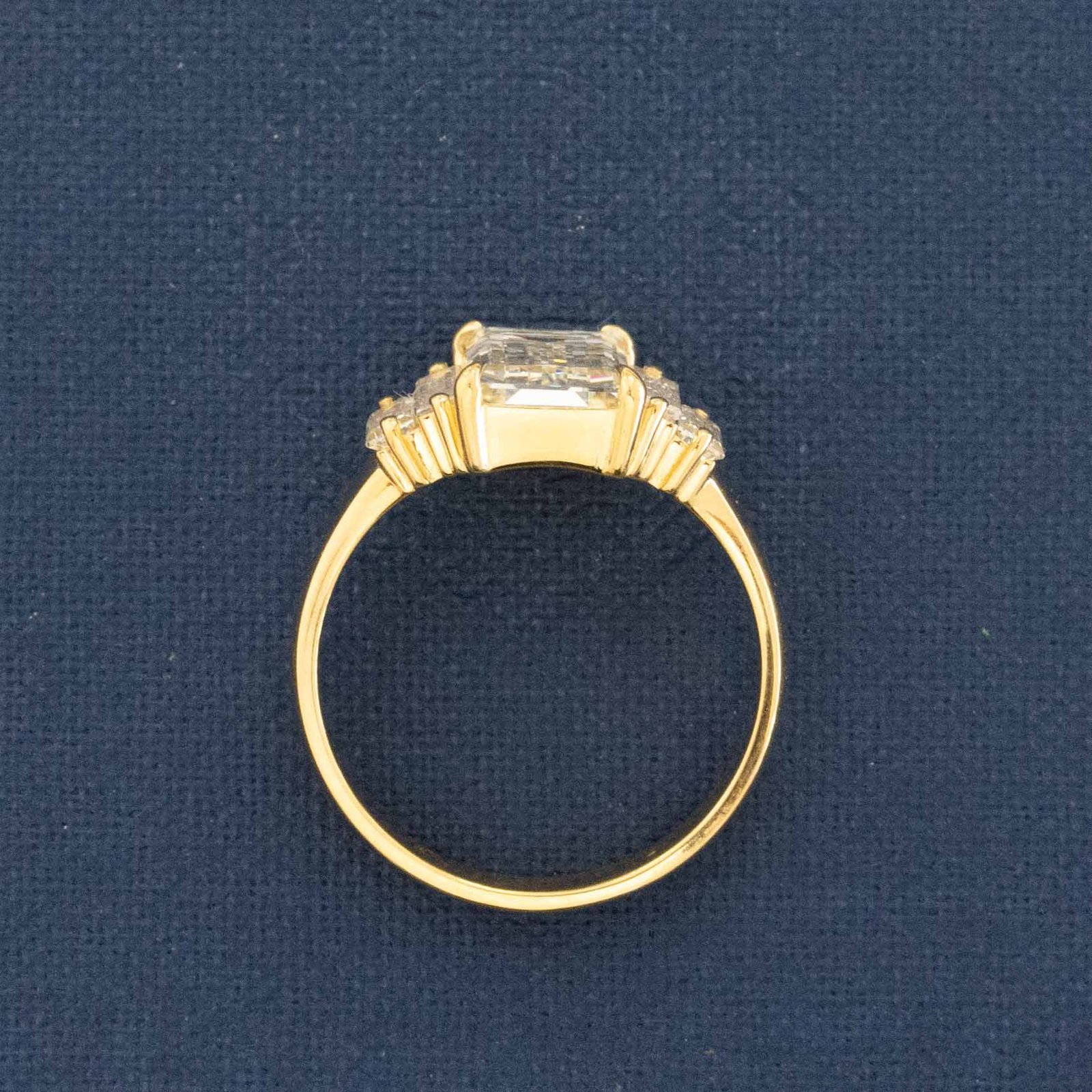 4.61ctw Antique Baguette Cut Diamond Ring, GIA - Image 5