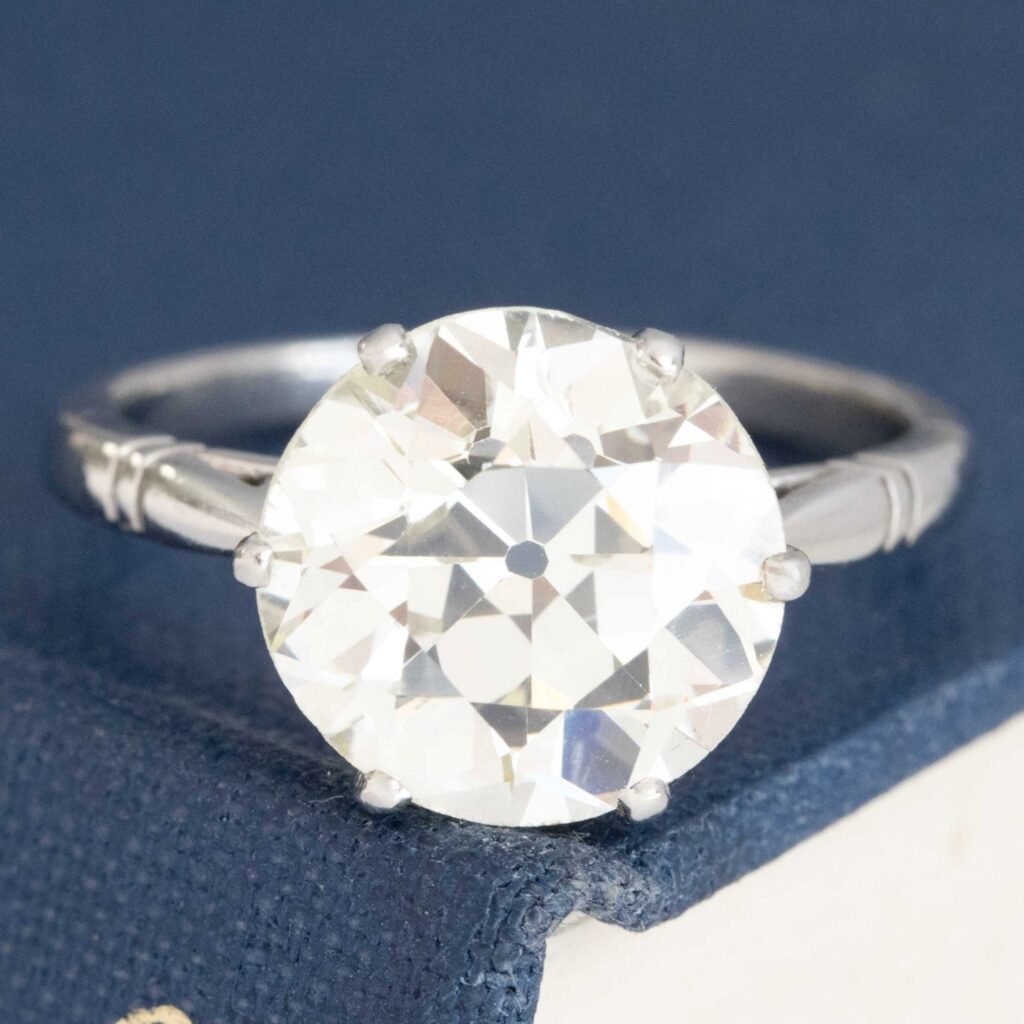 4.93ct Antique Old European Cut Diamond Solitaire, GIA