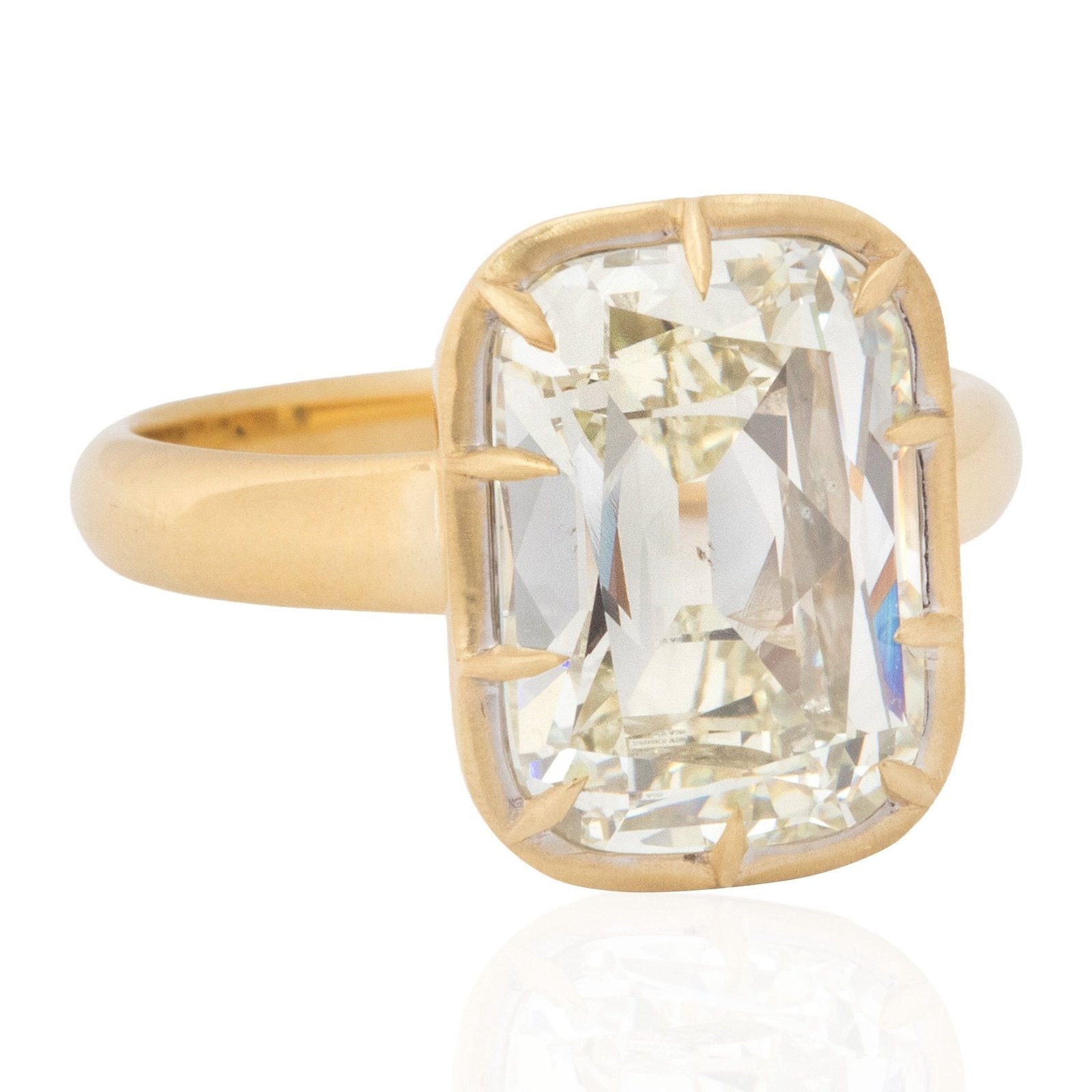 5.02ct Elongated Cushion Cut Diamond Collet Solitaire, GIA - Image 3