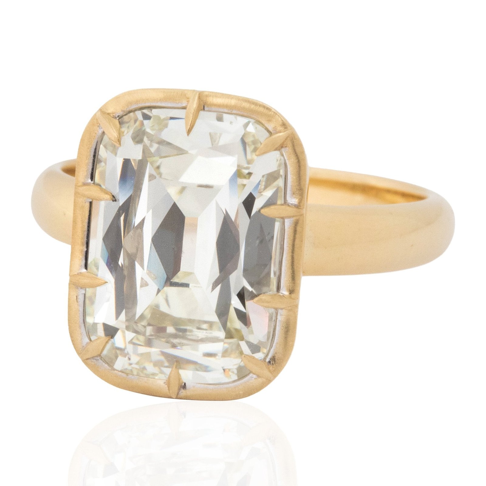 5.02ct Elongated Cushion Cut Diamond Collet Solitaire, GIA - Image 4