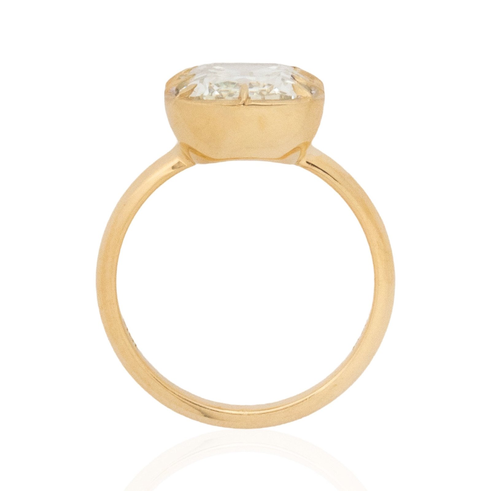 5.02ct Elongated Cushion Cut Diamond Collet Solitaire, GIA - Image 5
