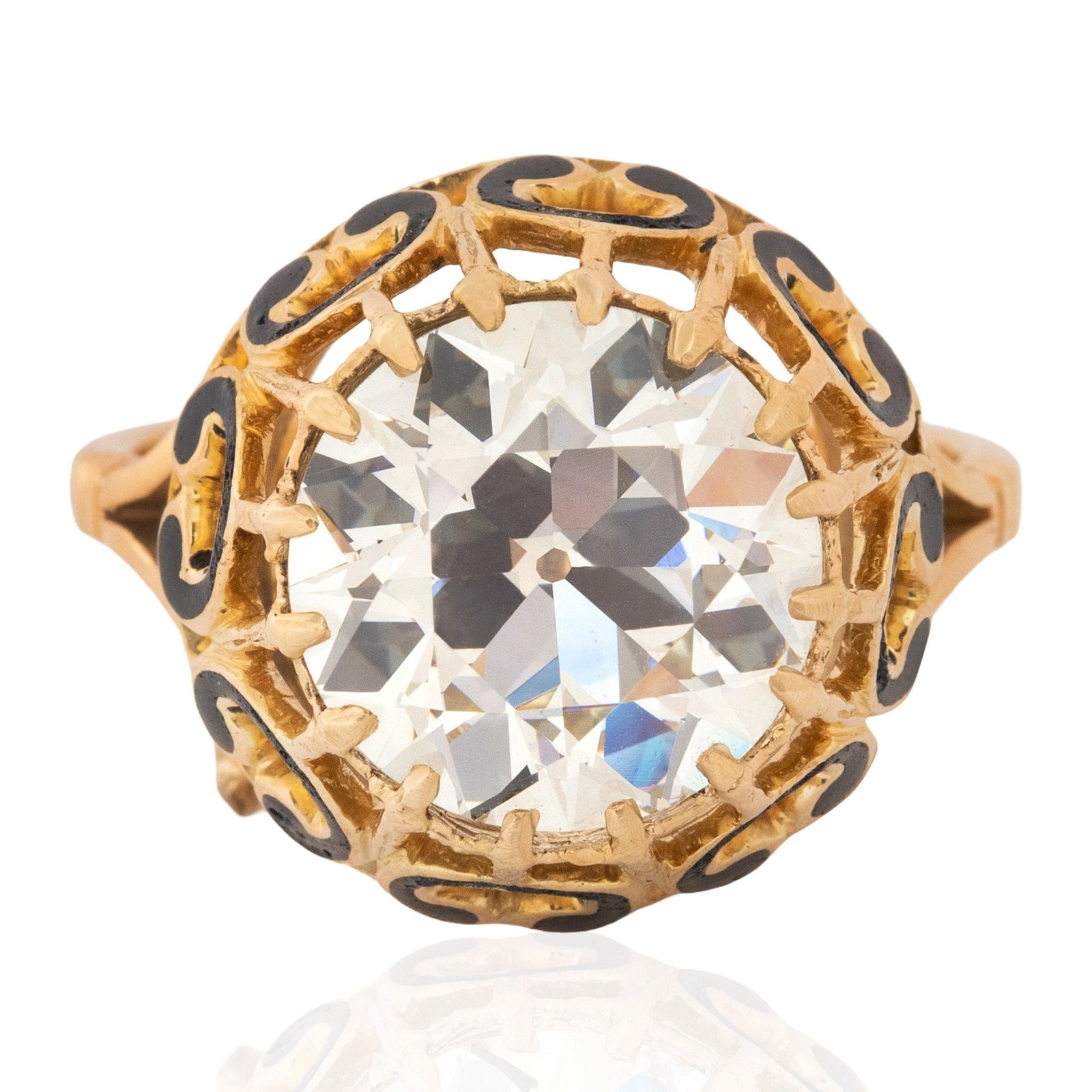 5.06ct Victorian-Era Old European Cut Diamond Ring, GIA
