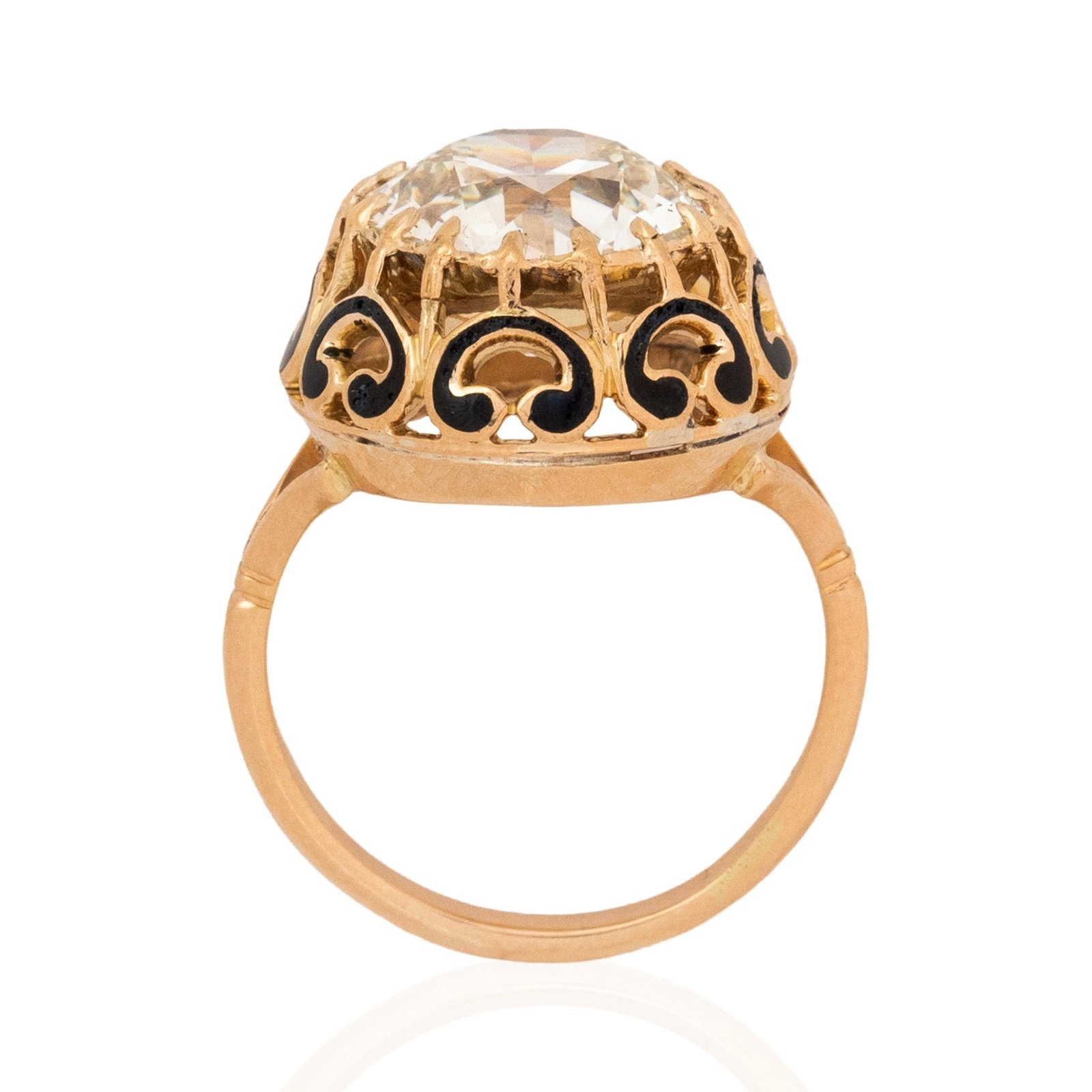 5.06ct Victorian-Era Old European Cut Diamond Ring, GIA - Image 5