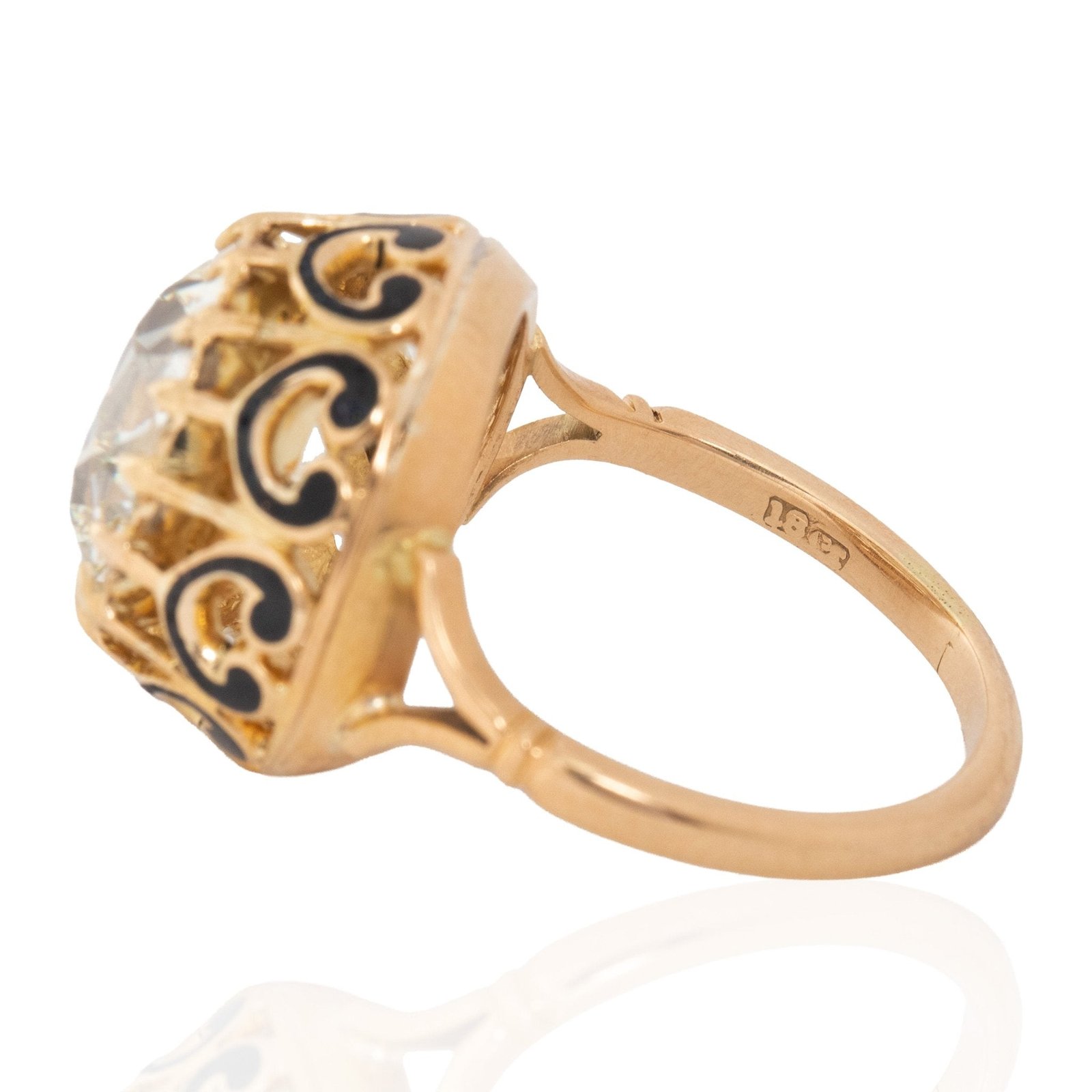 5.06ct Victorian-Era Old European Cut Diamond Ring, GIA - Image 3